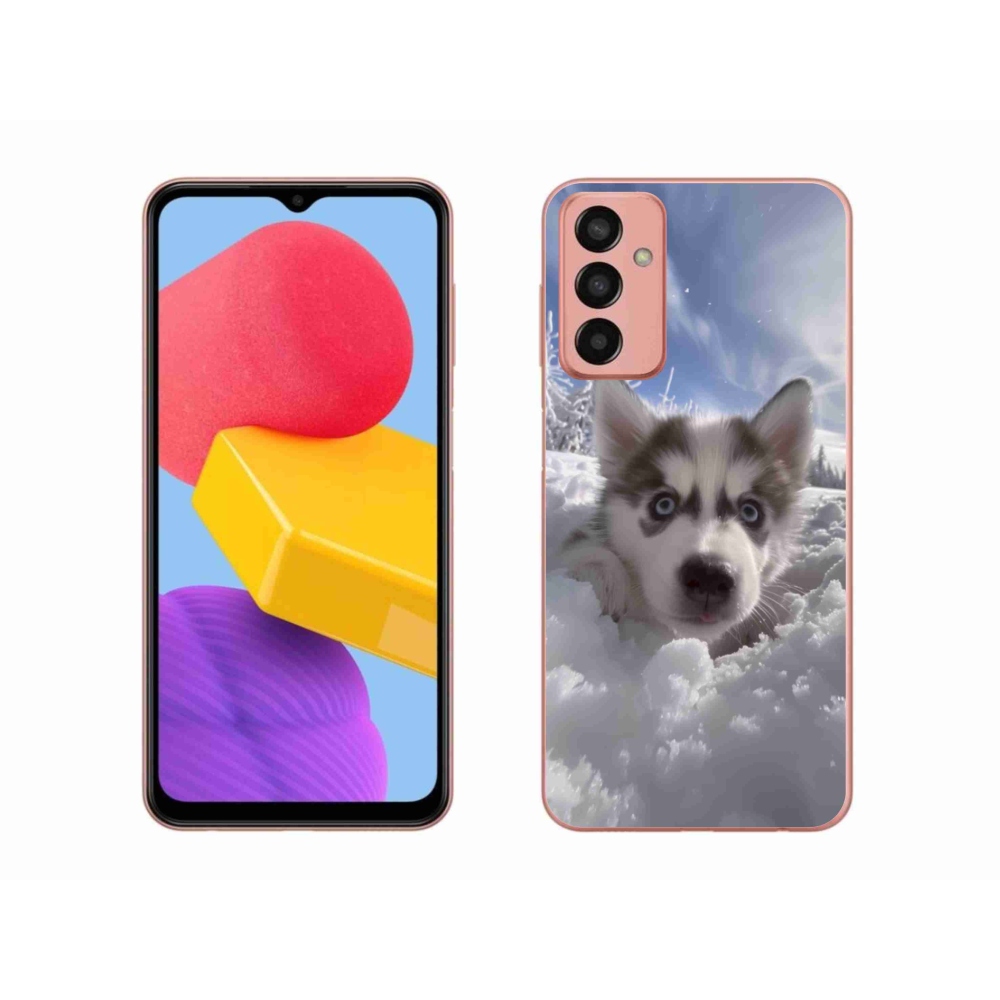 Gélový kryt mmCase na Samsung Galaxy M13 - husky v snehu