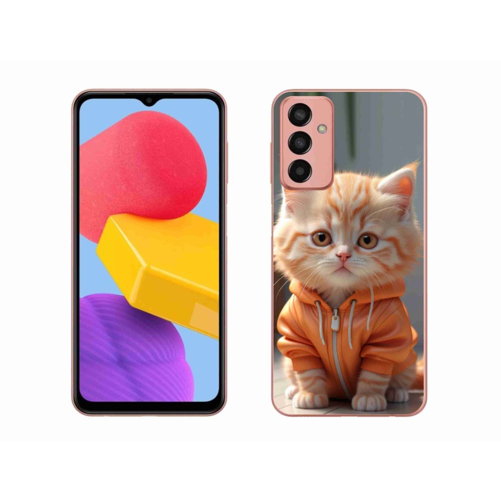 Gélový kryt mmCase na Samsung Galaxy M13 - mačiatko v mikine