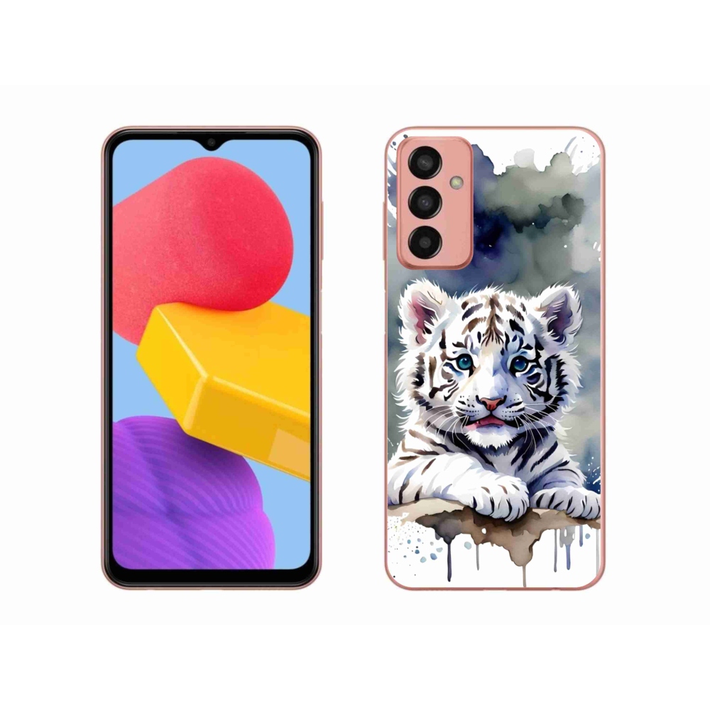 Gélový kryt mmCase na Samsung Galaxy M13 - mláďa bieleho tigra