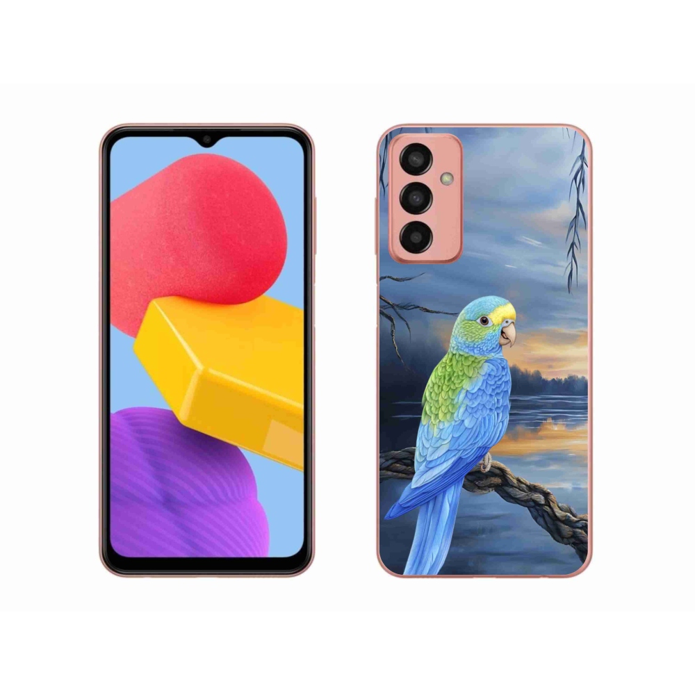 Gélový kryt mmCase na Samsung Galaxy M13 - modrý papagáj