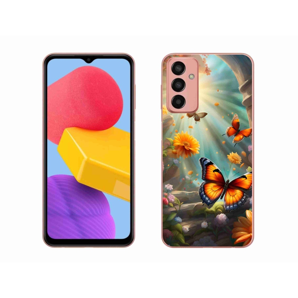 Gélový kryt mmCase na Samsung Galaxy M13 - motýlia záhrada 2