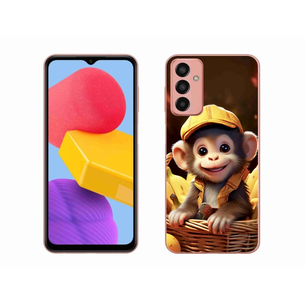 Gélový kryt mmCase na Samsung Galaxy M13 - opice v košíku