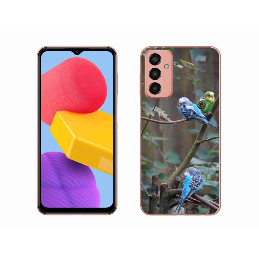 Gélový kryt mmCase na Samsung Galaxy M13 - papagáje na vetve