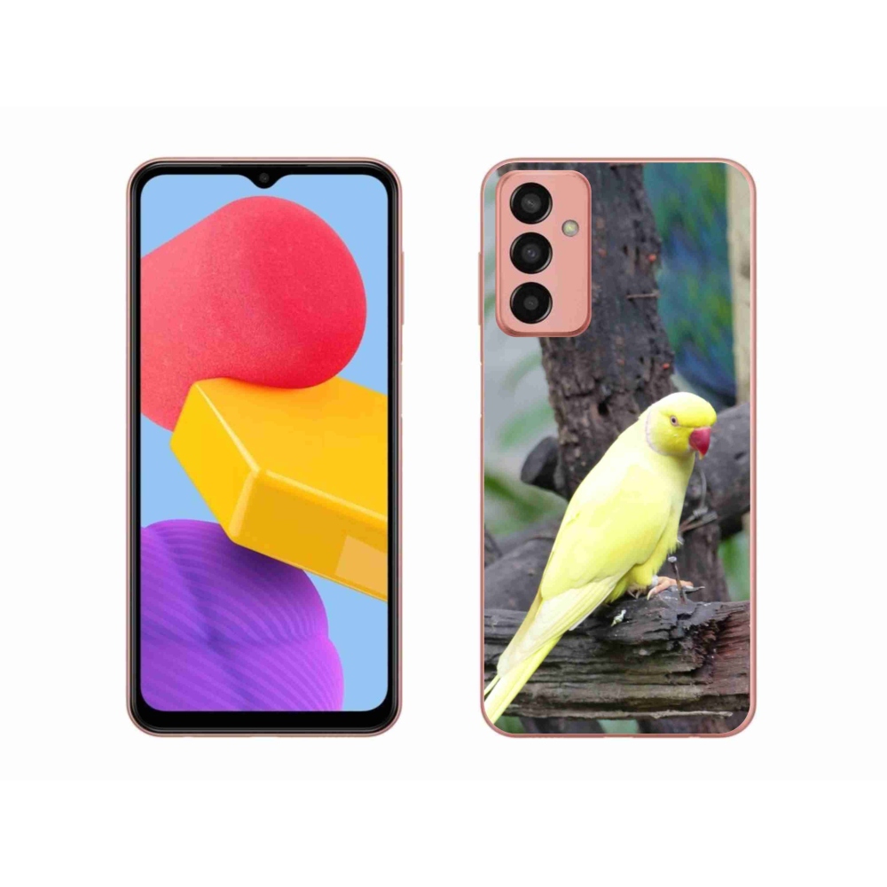 Gélový kryt mmCase na Samsung Galaxy M13 - papagáj alexander žltý