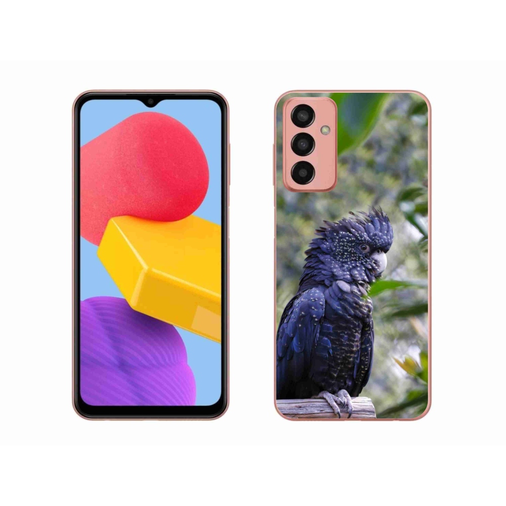 Gélový kryt mmCase na Samsung Galaxy M13 - papagáj kakadu čierny