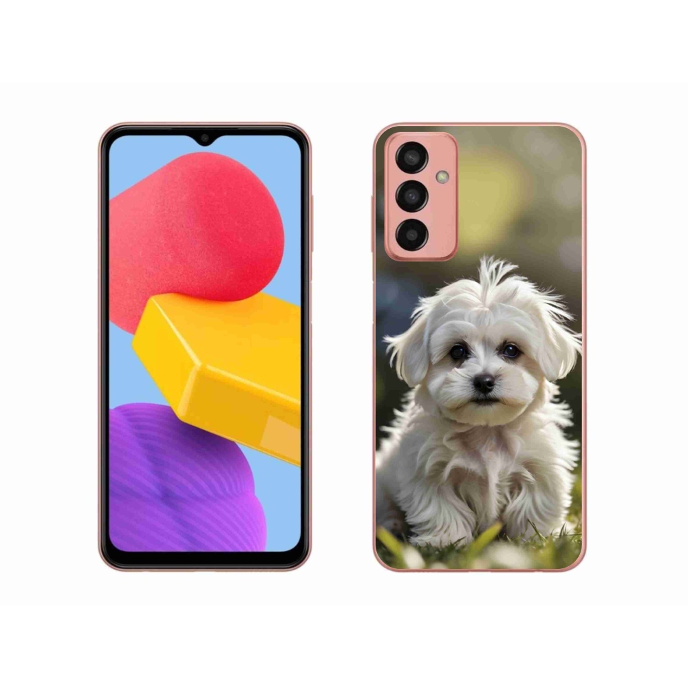 Gélový kryt mmCase na Samsung Galaxy M13 - roztomilý maltézsky psík