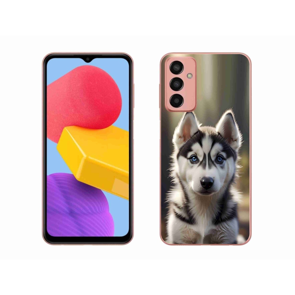Gélový kryt mmCase na Samsung Galaxy M13 - roztomilý sibírsky husky