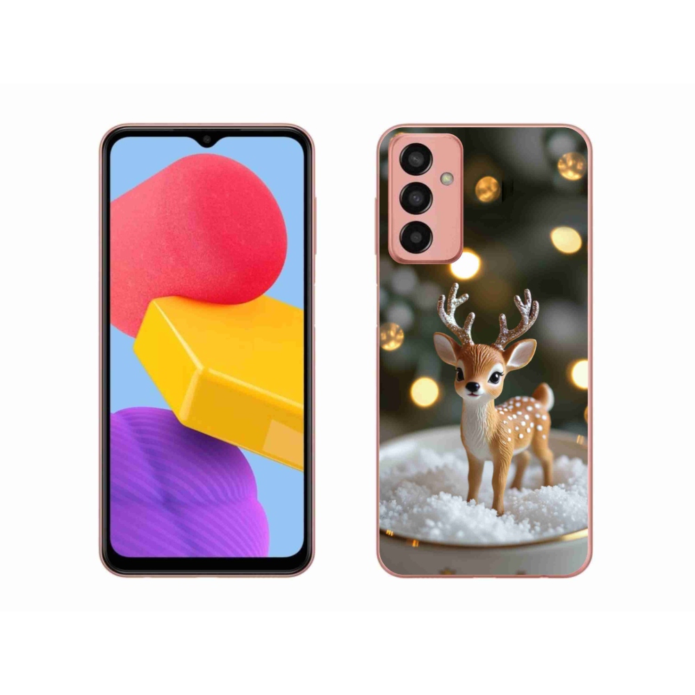 Gélový kryt mmCase na Samsung Galaxy M13 - roztomilý vianočný jeleň
