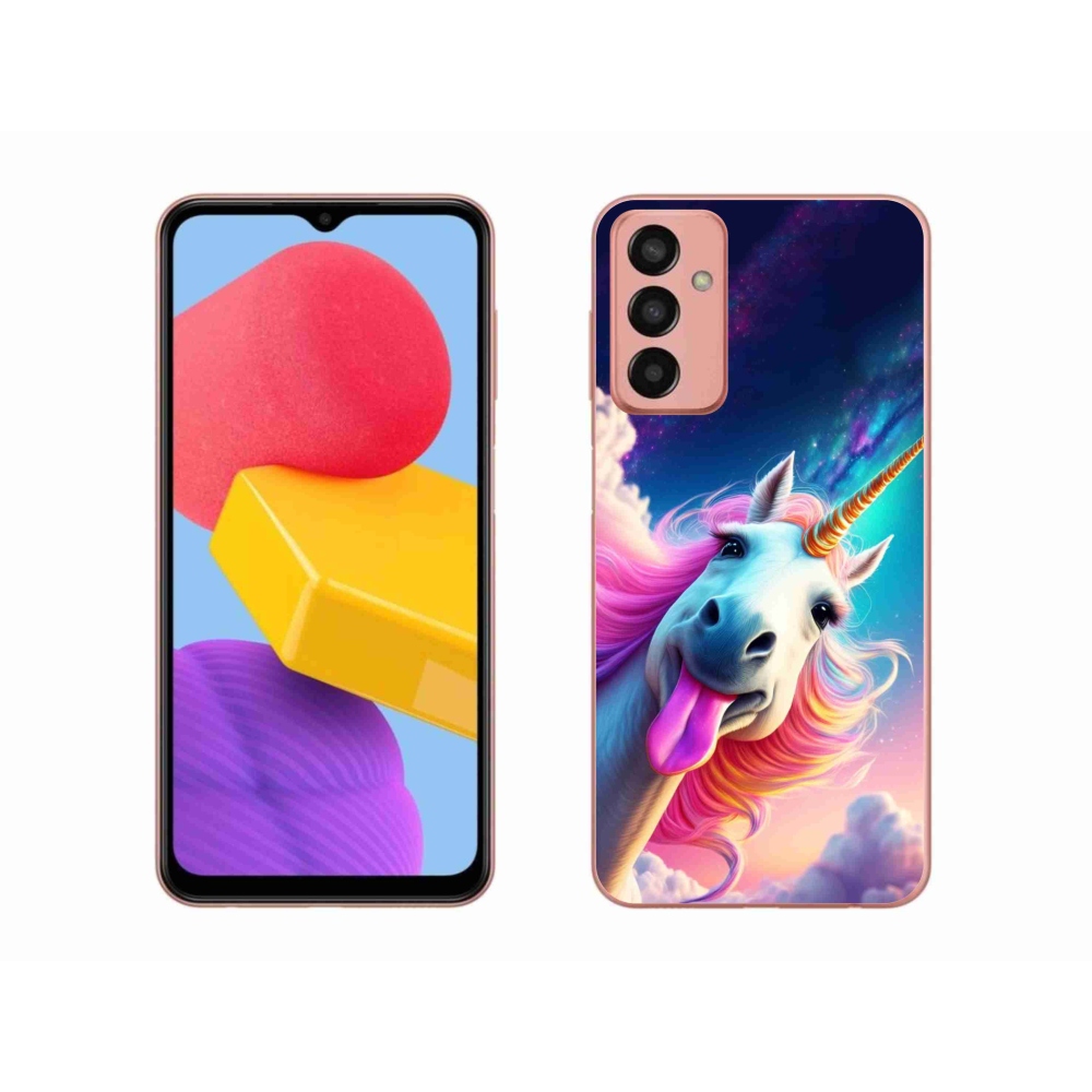 Gélový kryt mmCase na Samsung Galaxy M13 - šialený jednorožec