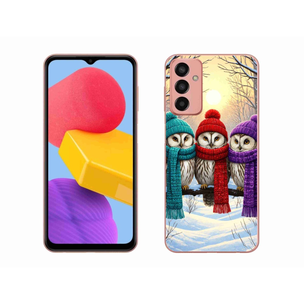 Gélový kryt mmCase na Samsung Galaxy M13 - soví priatelia