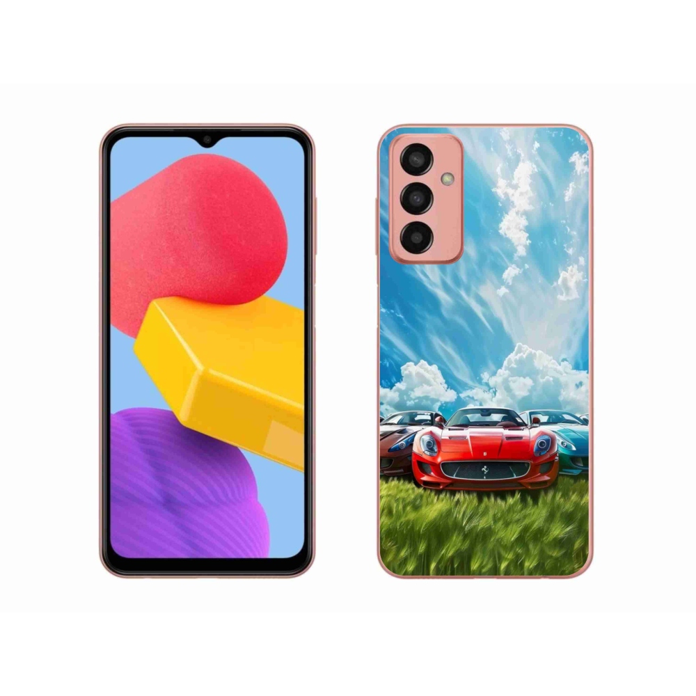 Gélový kryt mmCase na Samsung Galaxy M13 - športové vozidlá