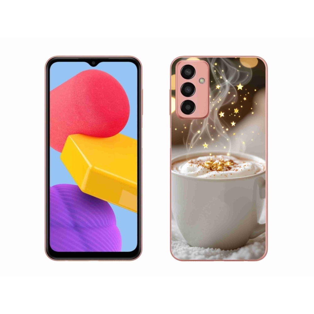 Gélový kryt mmCase na Samsung Galaxy M13 - vianočný horúci nápoj