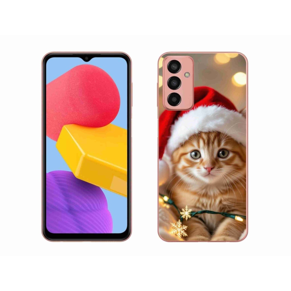 Gélový kryt mmCase na Samsung Galaxy M13 - vianočné mačiatko