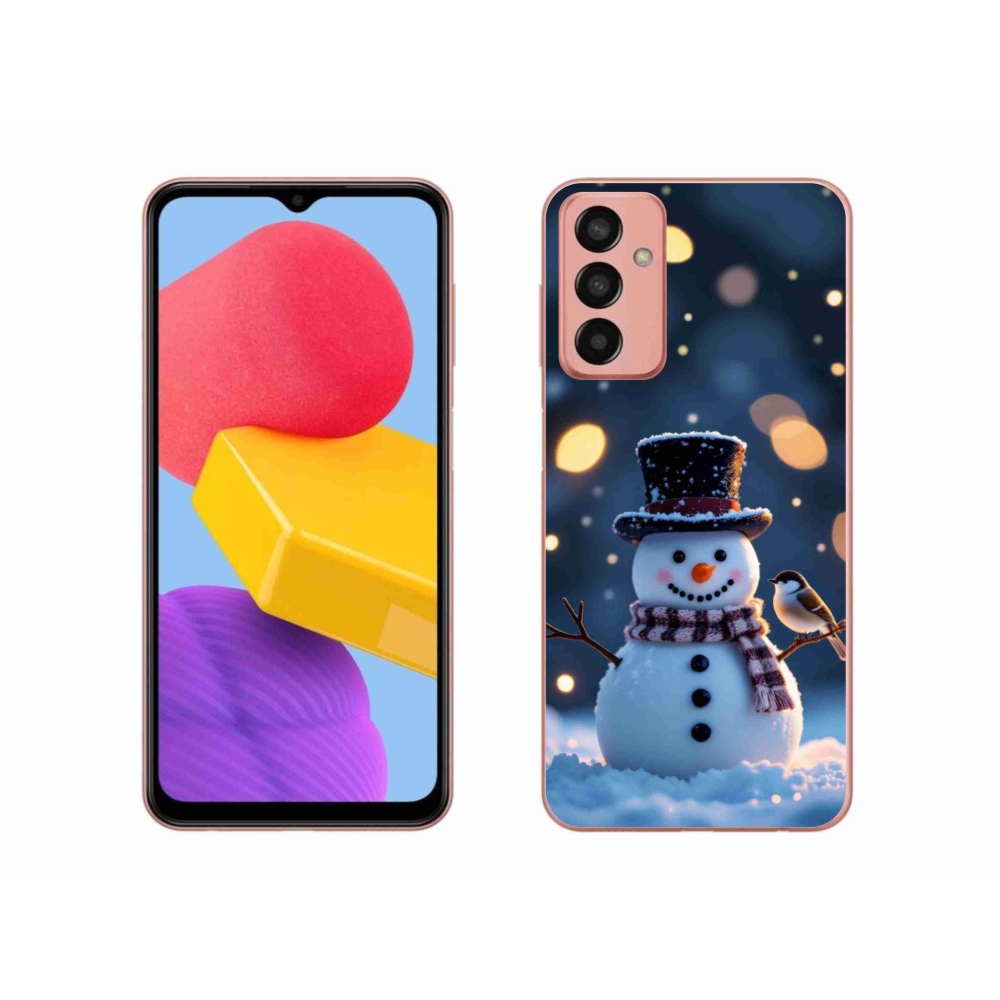 Gélový kryt mmCase na Samsung Galaxy M13 - vianočný snehuliak
