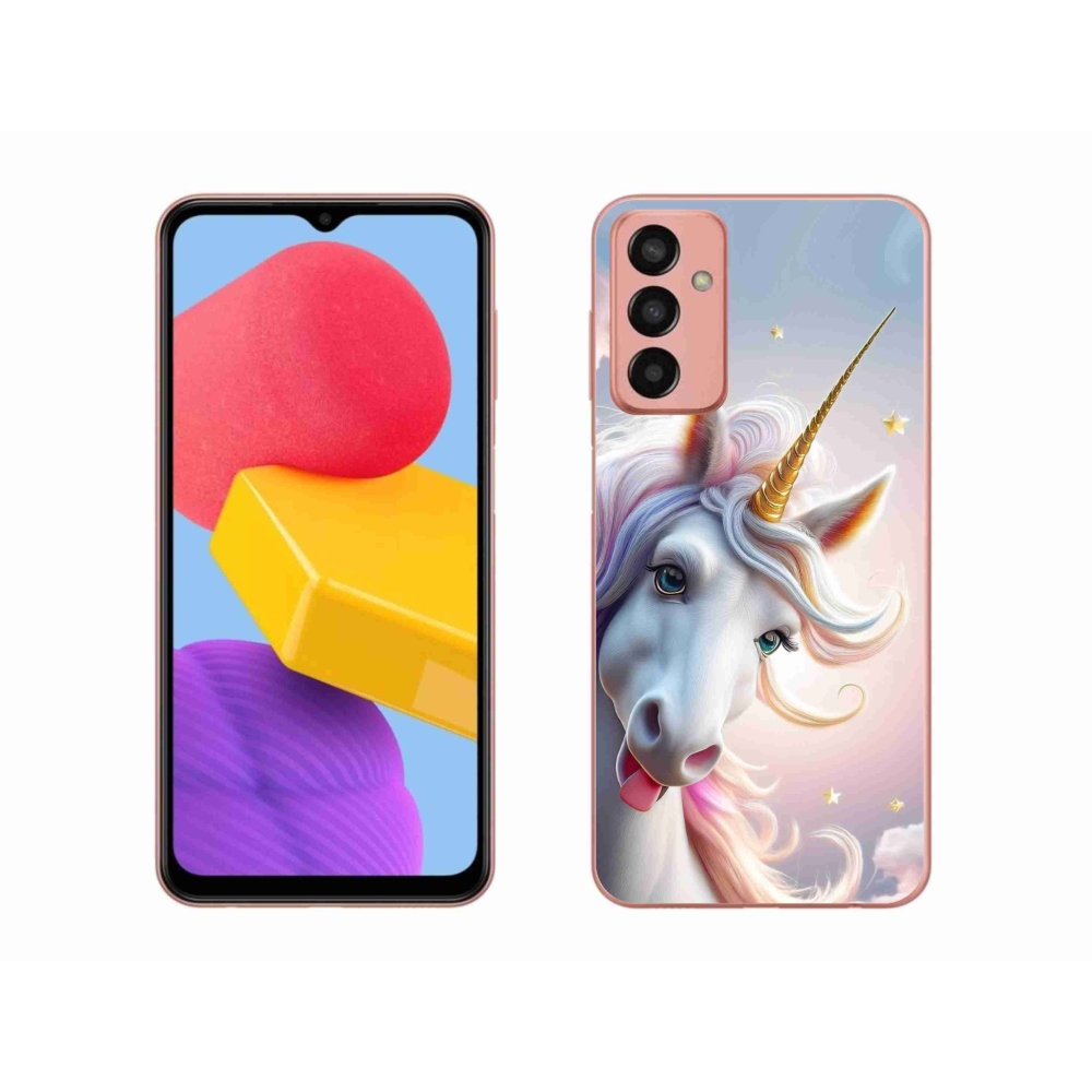 Gélový kryt mmCase na Samsung Galaxy M13 - veselý jednorožec
