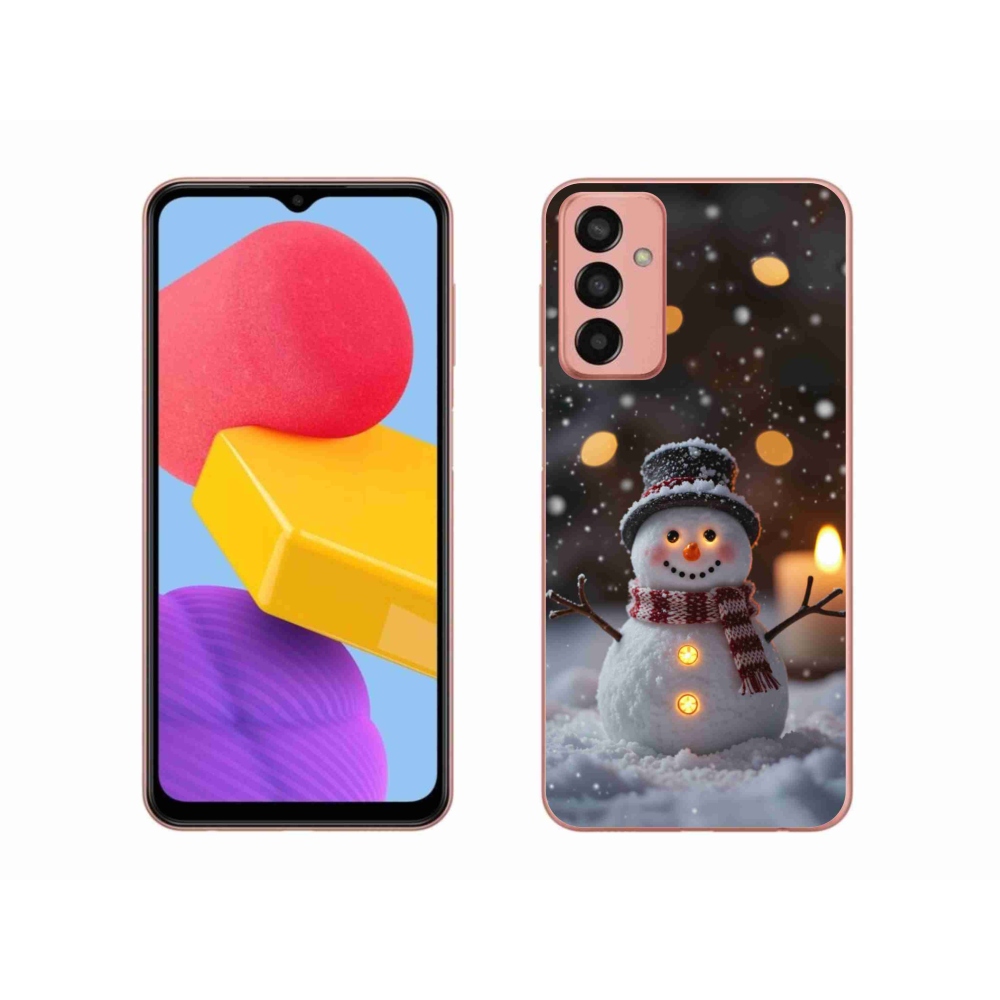 Gélový kryt mmCase na Samsung Galaxy M13 - veselý snehuliak