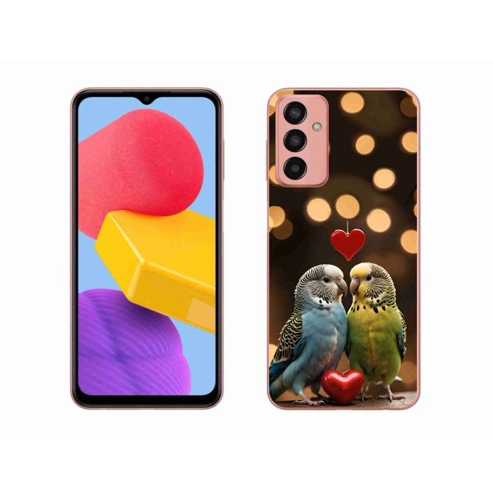 Gélový kryt mmCase na Samsung Galaxy M13 - zamilovaní papagáje