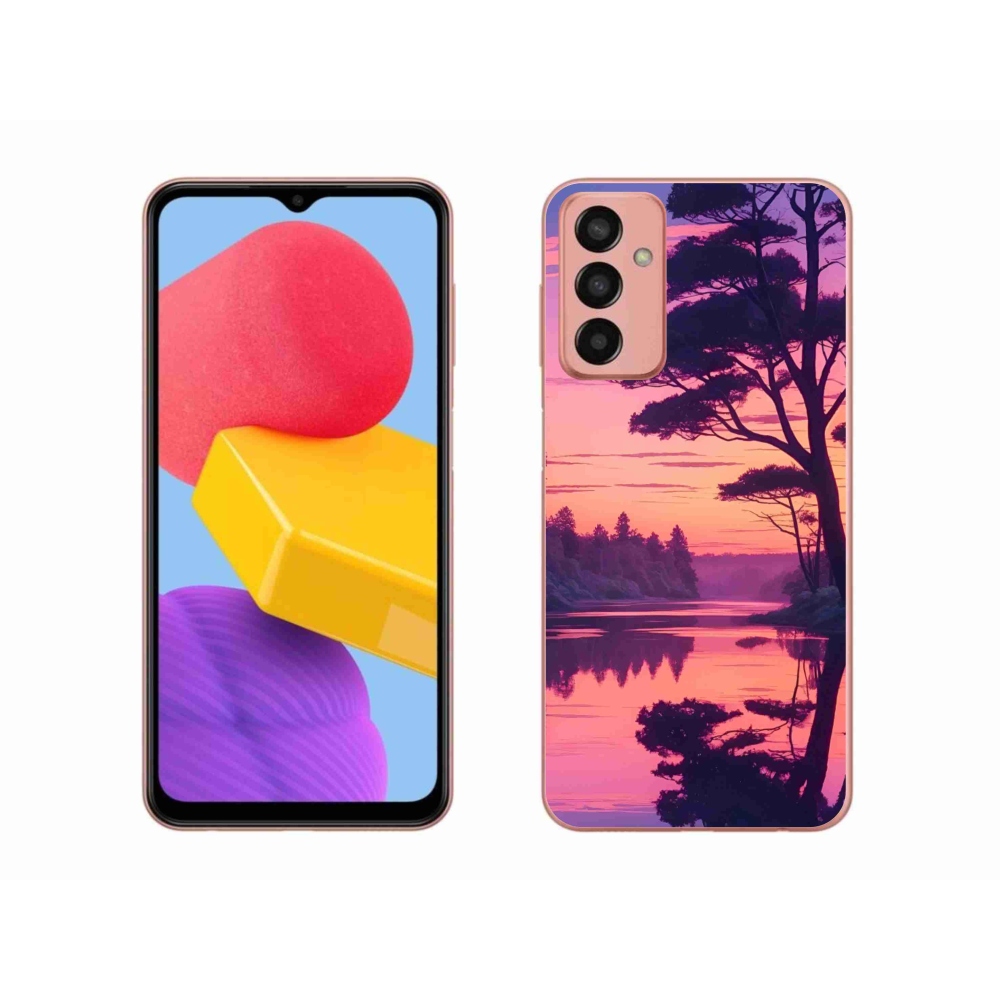 Gélový kryt mmCase na Samsung Galaxy M13 - západ slnka nad jazerom