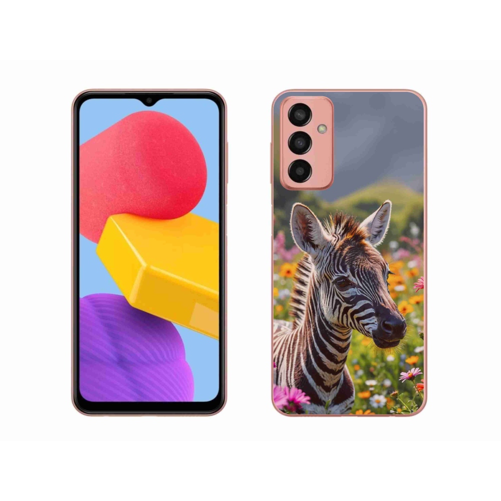 Gélový kryt mmCase na Samsung Galaxy M13 - zebra na lúke