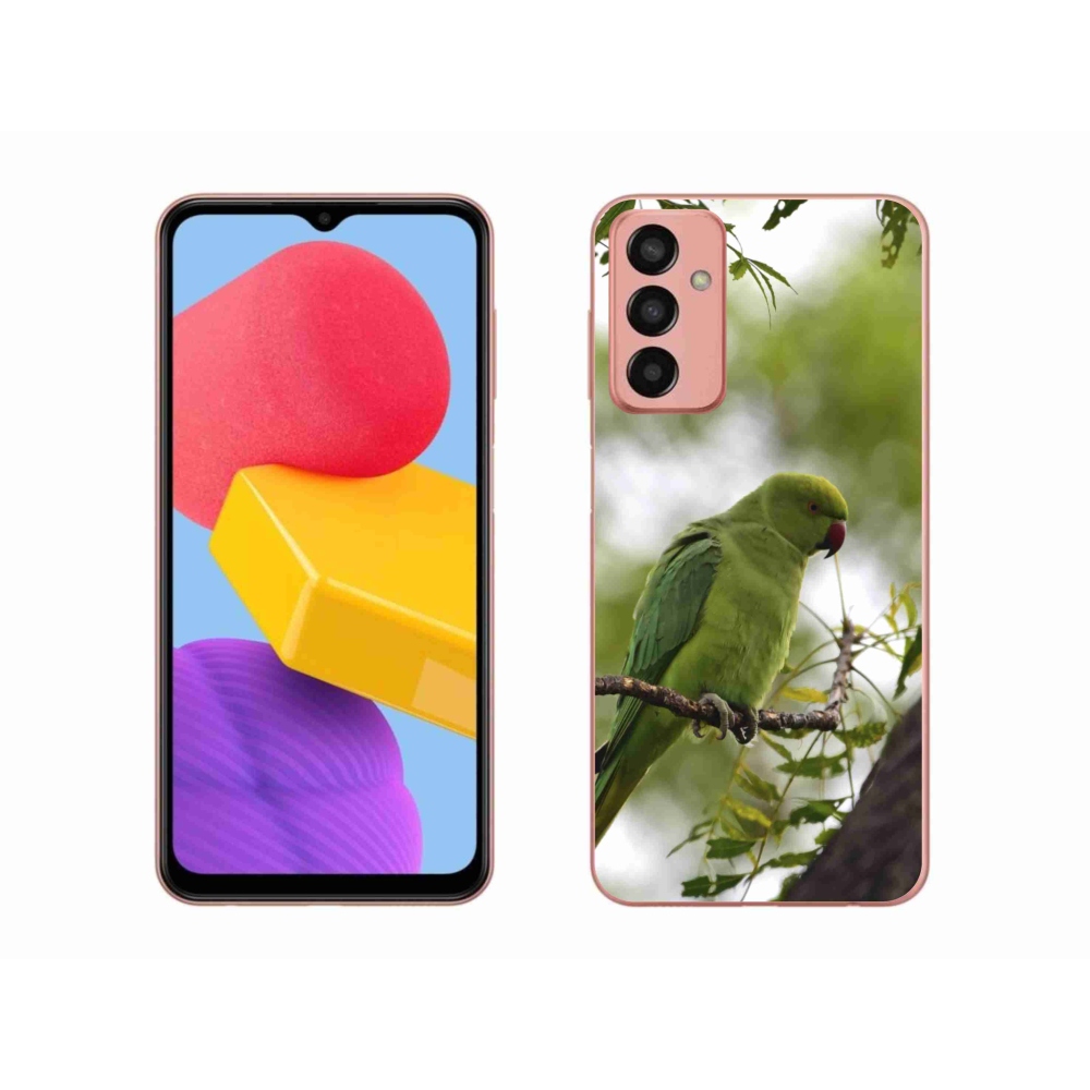 Gélový kryt mmCase na Samsung Galaxy M13 - zelený papagáj