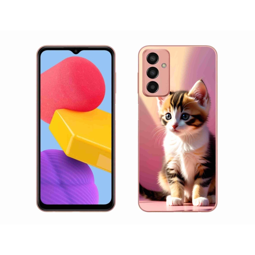 Gélový kryt mmCase na Samsung Galaxy M13 - zvedavé mačiatko 2