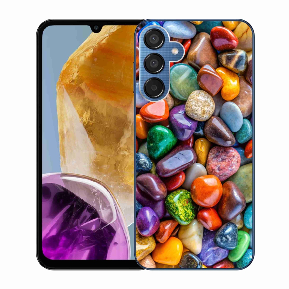 Gélový kryt mmCase na Samsung Galaxy M15 5G - farebné kamienky