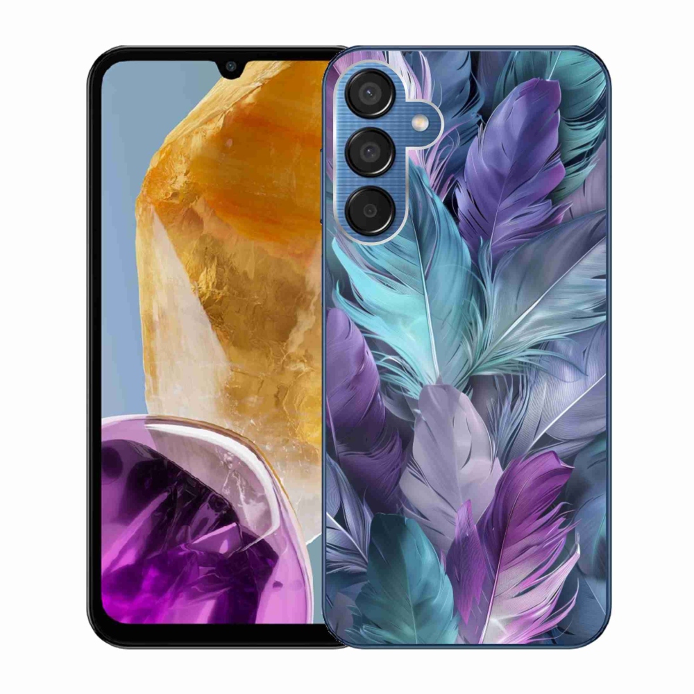 Gélový kryt mmCase na Samsung Galaxy M15 5G - farebné perie 2