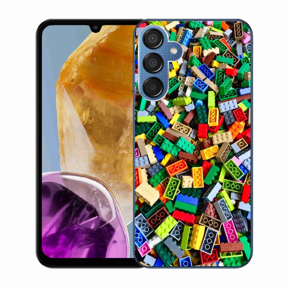Gélový kryt mmCase na Samsung Galaxy M15 5G - farebné stavebné kocky