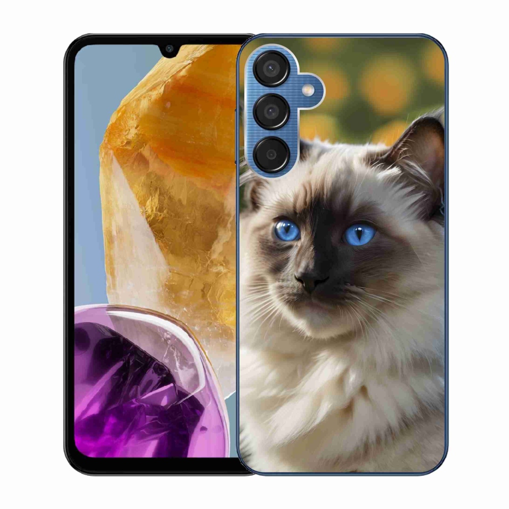 Gélový kryt mmCase na Samsung Galaxy M15 5G - biely ragdoll