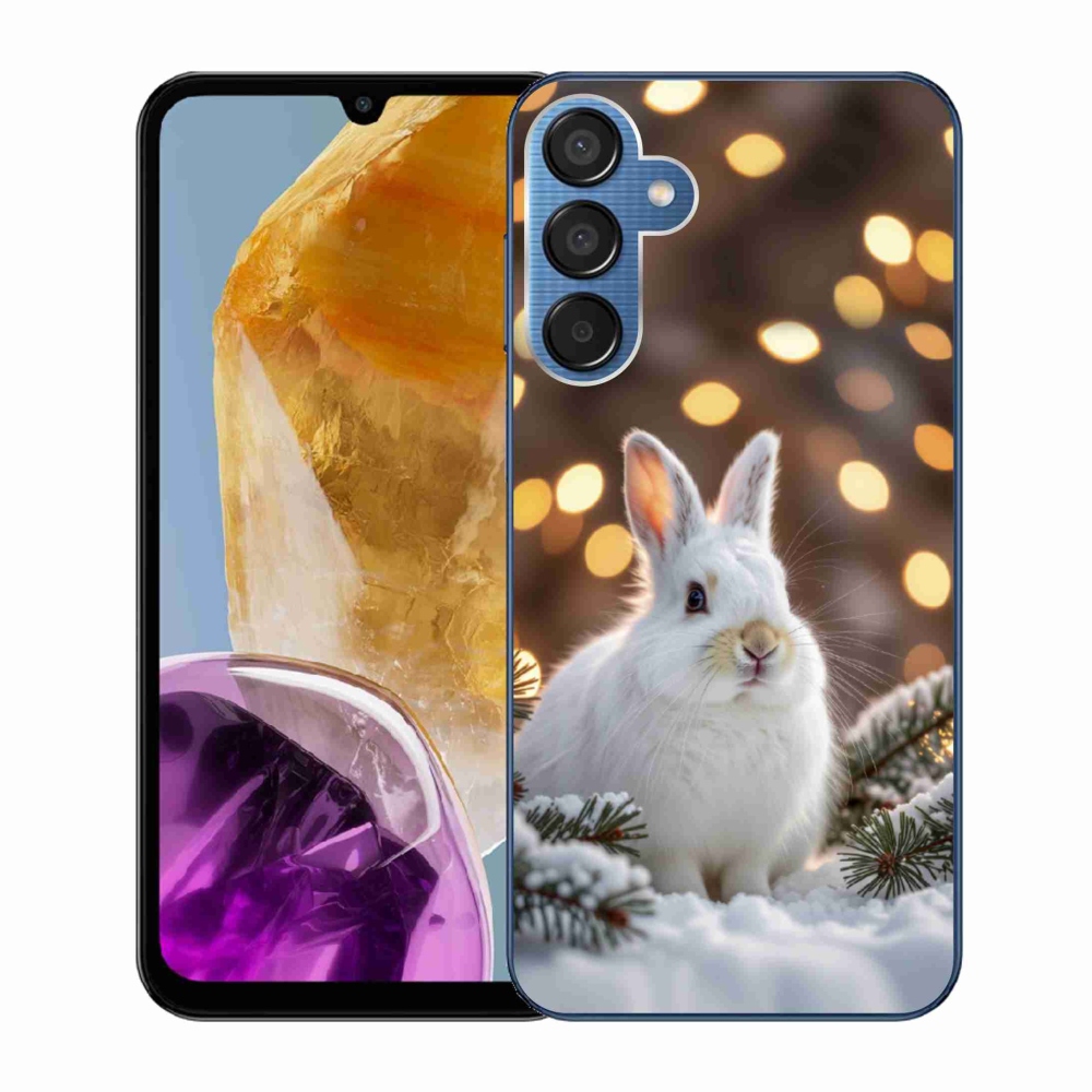 Gélový kryt mmCase na Samsung Galaxy M15 5G - biely zajac