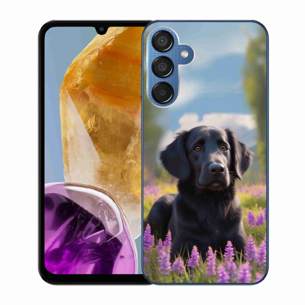 Gélový kryt mmCase na Samsung Galaxy M15 5G - elegantný čierny retriever