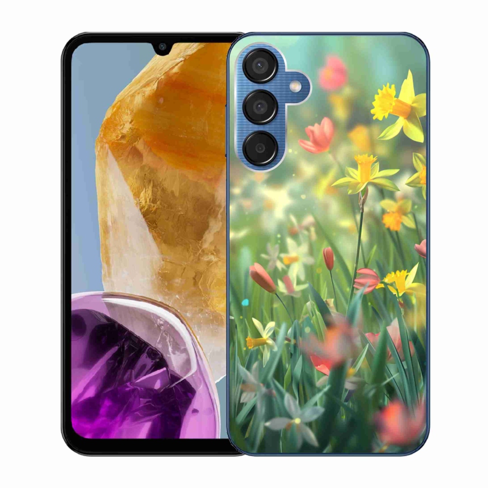Gélový kryt mmCase na Samsung Galaxy M15 5G - jarné kvety
