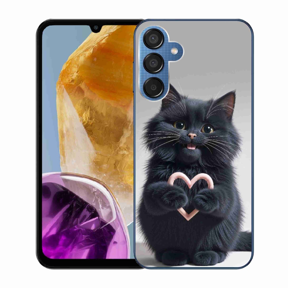 Gélový kryt mmCase na Samsung Galaxy M15 5G - mačacia láska 3