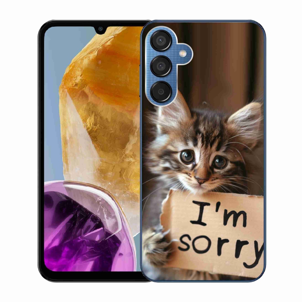 Gélový kryt mmCase na Samsung Galaxy M15 5G - mačacie ospravedlnenie
