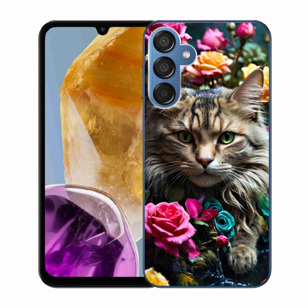 Gélový kryt mmCase na Samsung Galaxy M15 5G - mačacie pohľad 2