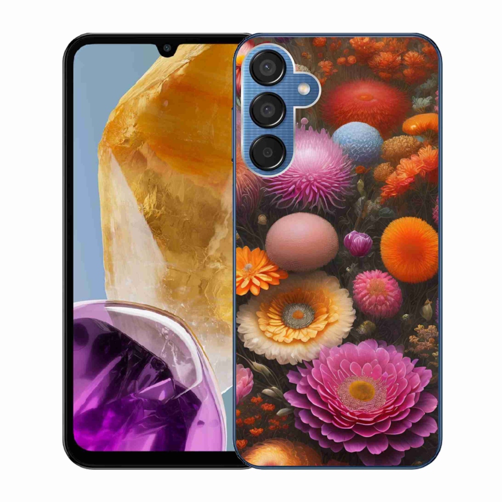 Gélový kryt mmCase na Samsung Galaxy M15 5G - kvetinová kompozícia