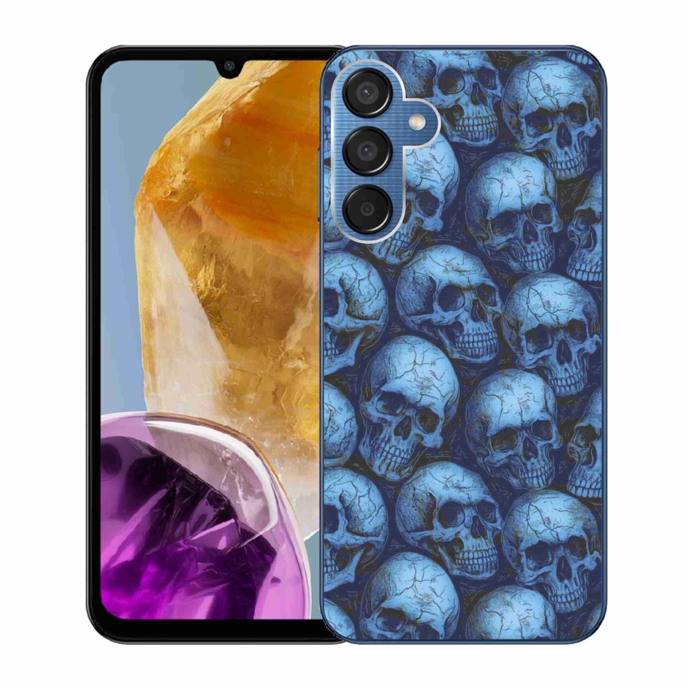 Gélový kryt mmCase na Samsung Galaxy M15 5G - lebky