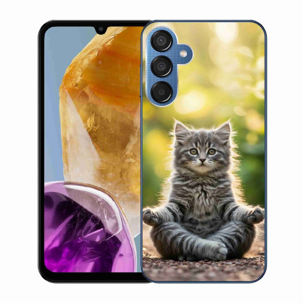 Gélový kryt mmCase na Samsung Galaxy M15 5G - meditujúce mačiatko