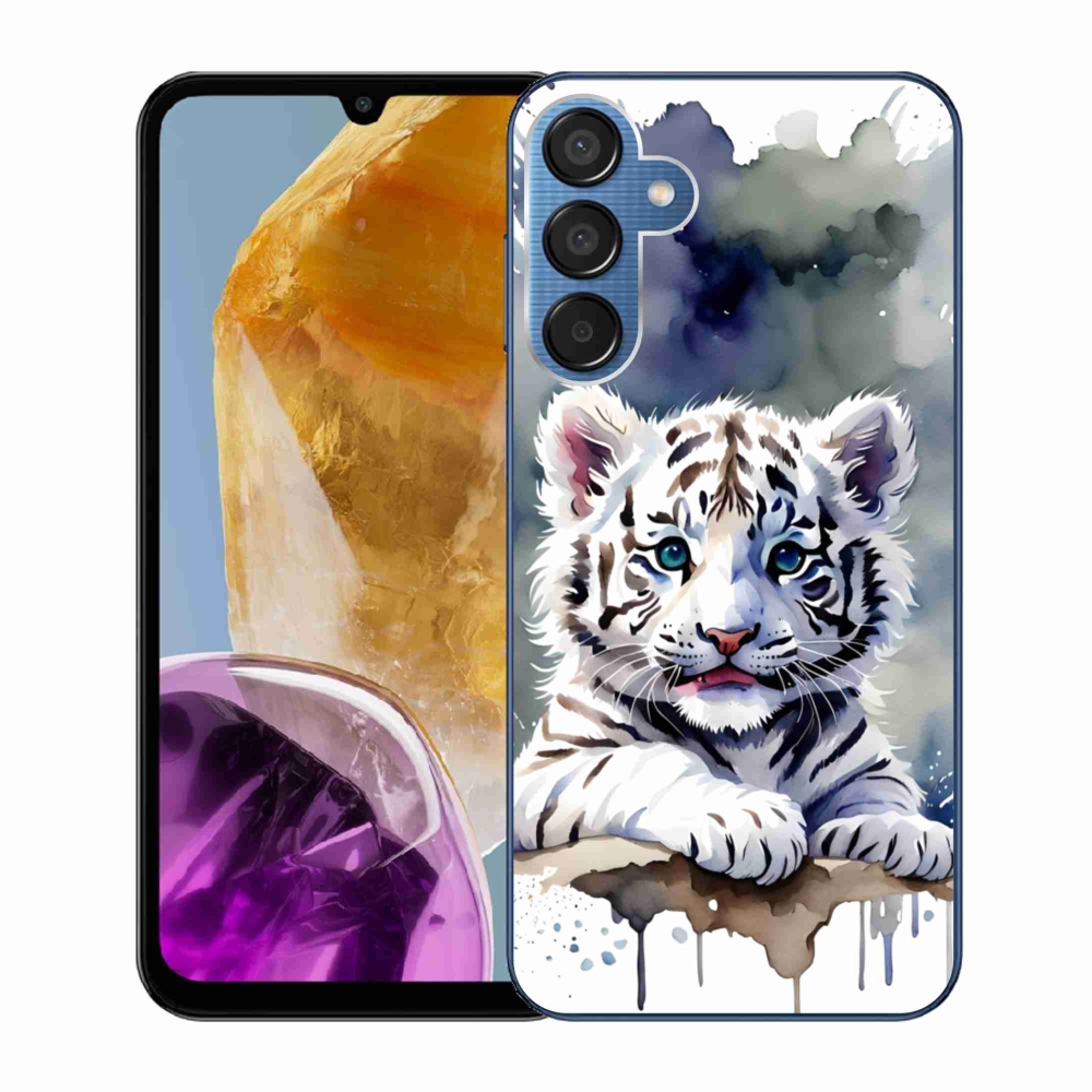 Gélový kryt mmCase na Samsung Galaxy M15 5G - mláďa bieleho tigra
