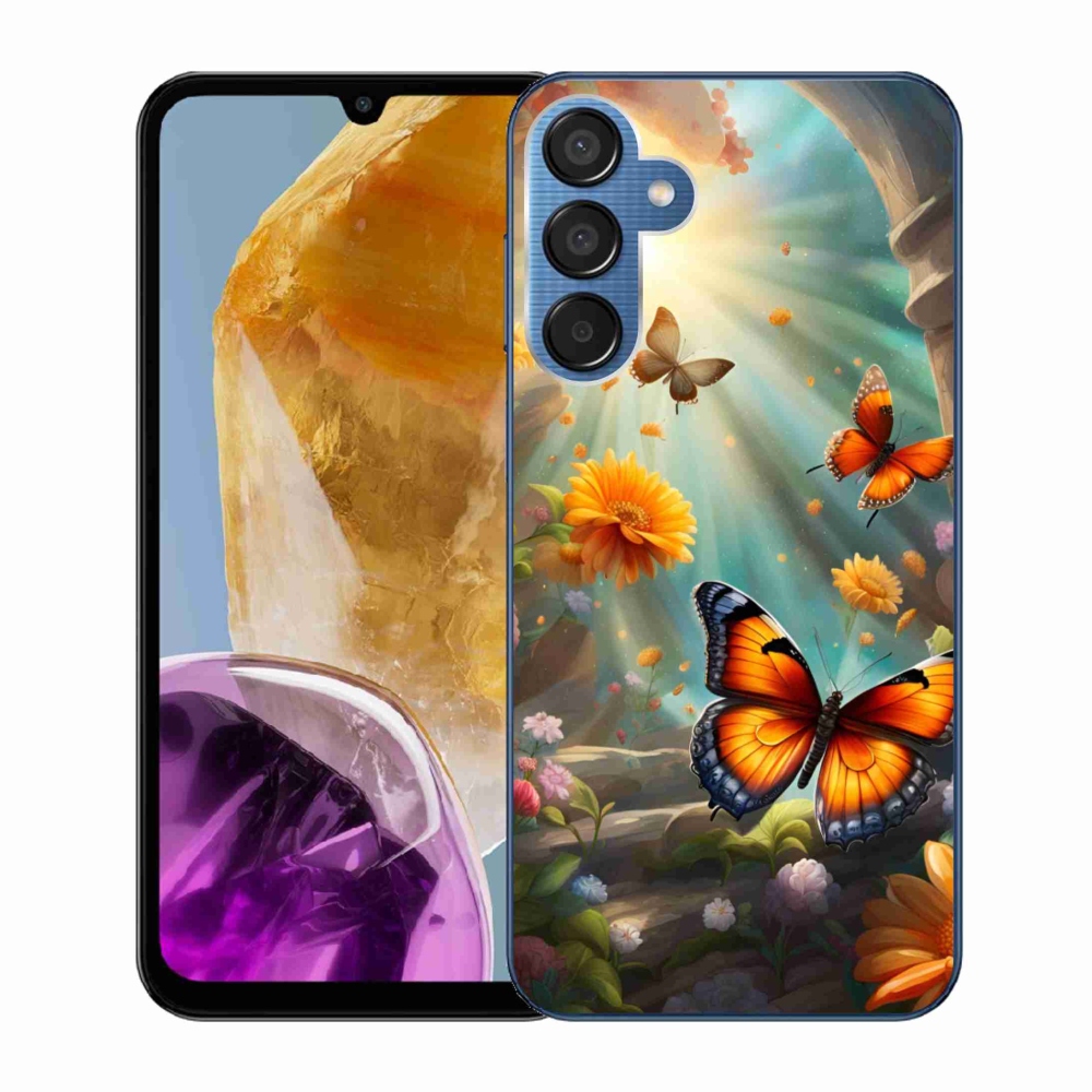 Gélový kryt mmCase na Samsung Galaxy M15 5G - motýlia záhrada 2