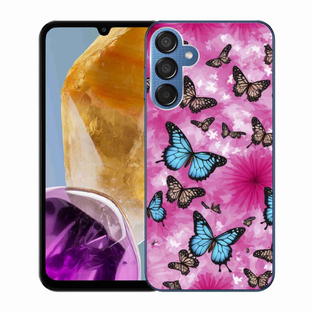 Gélový kryt mmCase na Samsung Galaxy M15 5G - motýlia záhrada
