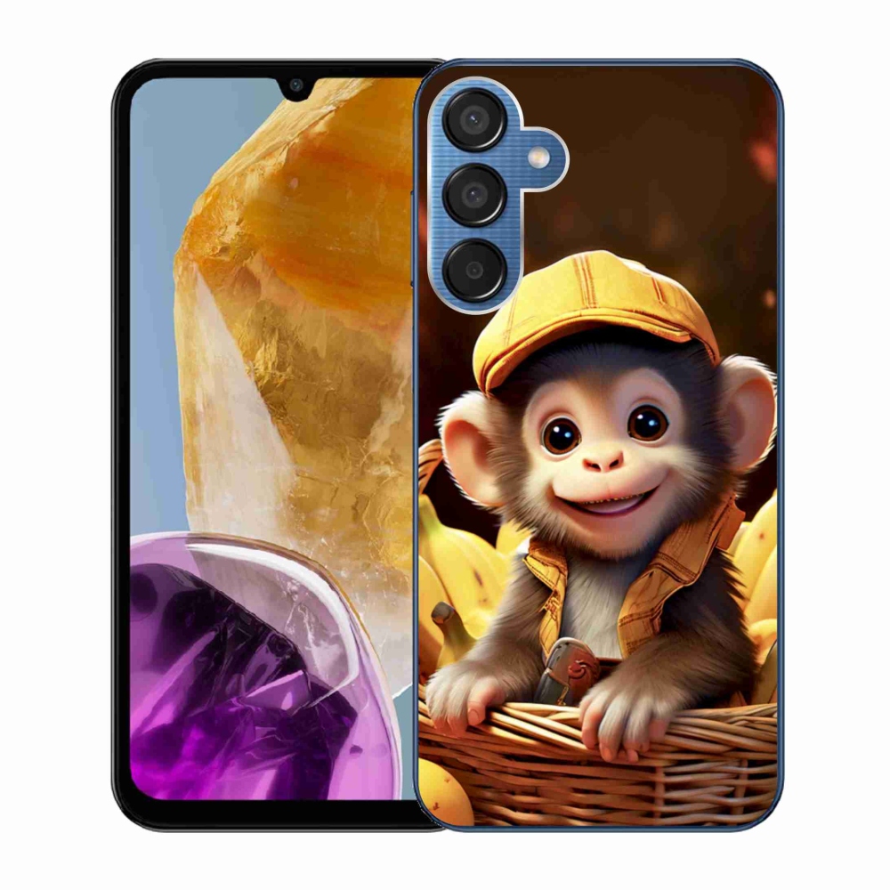 Gélový kryt mmCase na Samsung Galaxy M15 5G - opice v košíku