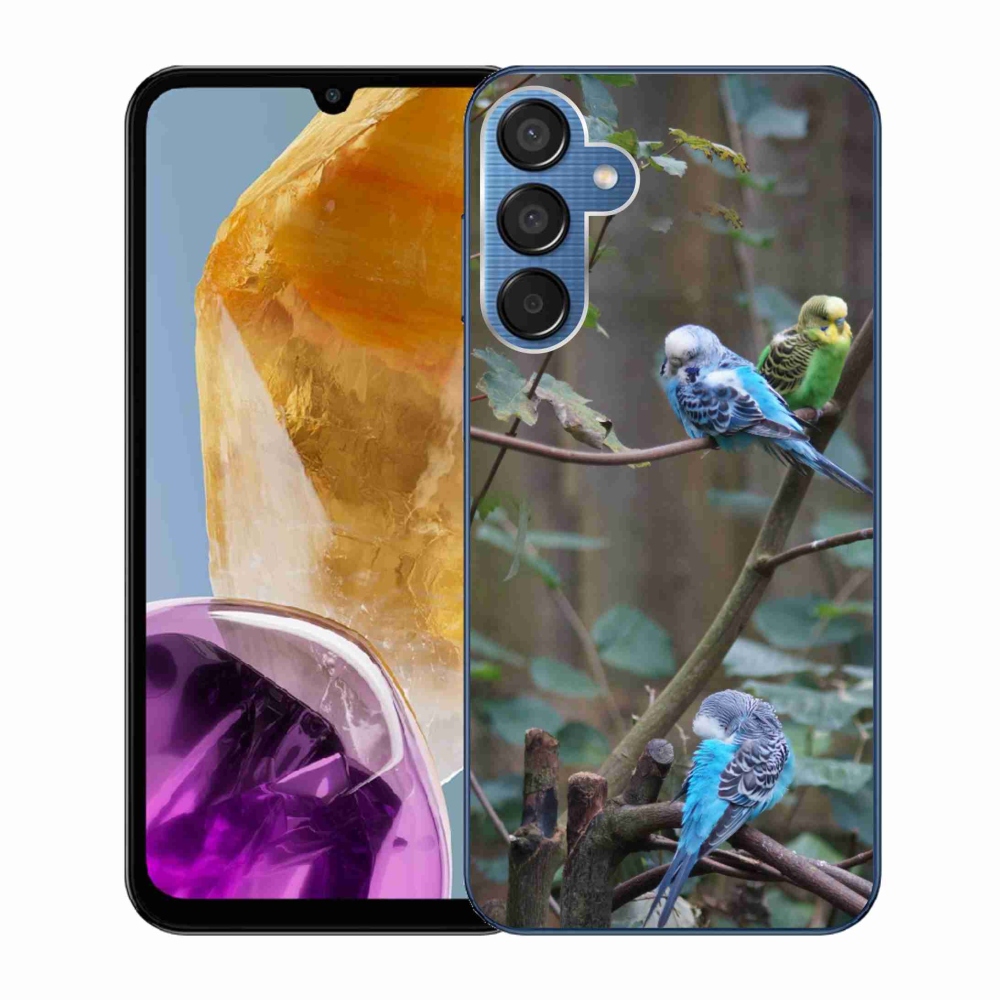 Gélový kryt mmCase na Samsung Galaxy M15 5G - papagáje na vetve