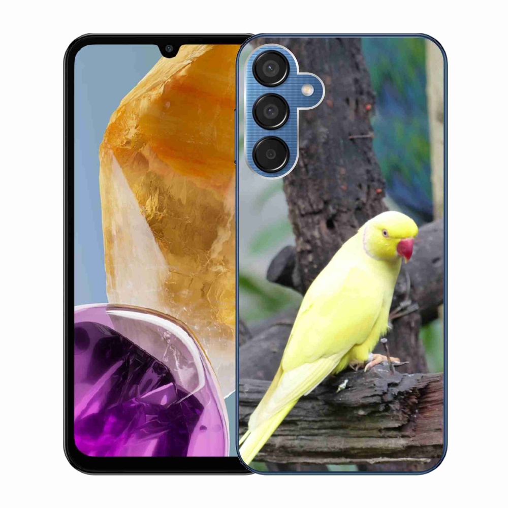 Gélový kryt mmCase na Samsung Galaxy M15 5G - papagáj alexander žltý