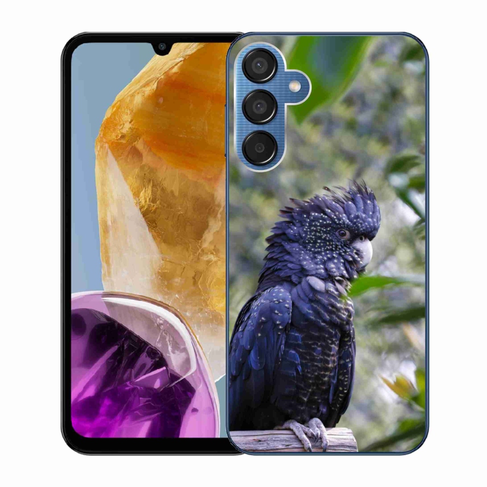Gélový kryt mmCase na Samsung Galaxy M15 5G - papagáj kakadu čierny