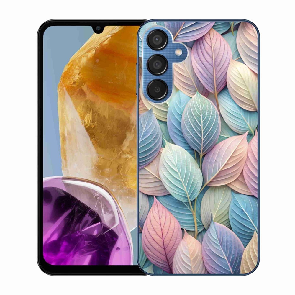 Gélový kryt mmCase na Samsung Galaxy M15 5G - pastelové listy