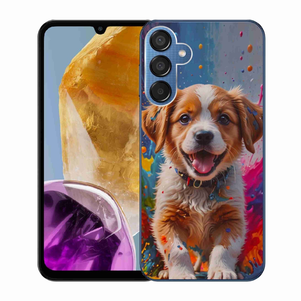 Gélový kryt mmCase na Samsung Galaxy M15 5G - roztomilé šteňa 3