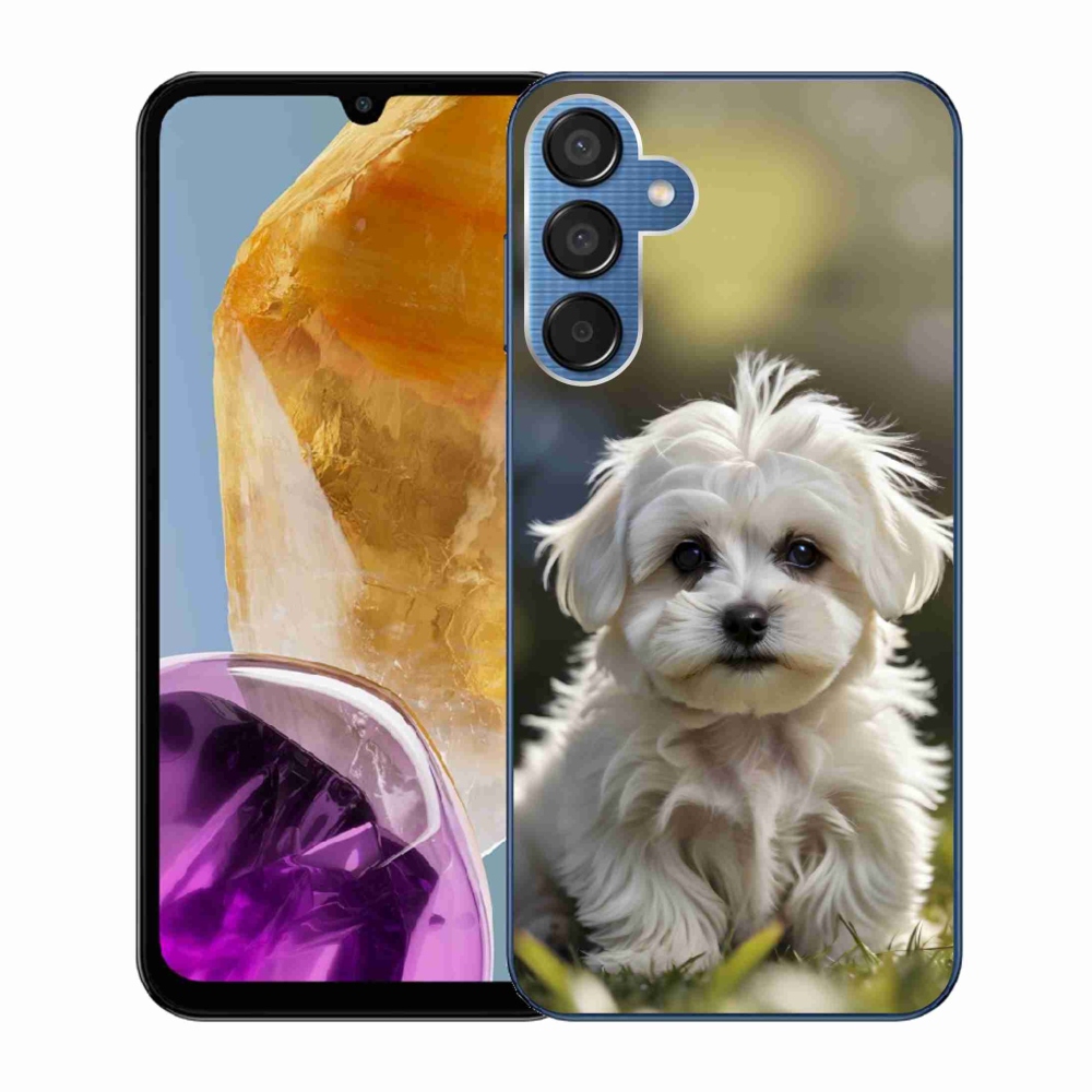 Gélový kryt mmCase na Samsung Galaxy M15 5G - roztomilý maltézsky psík