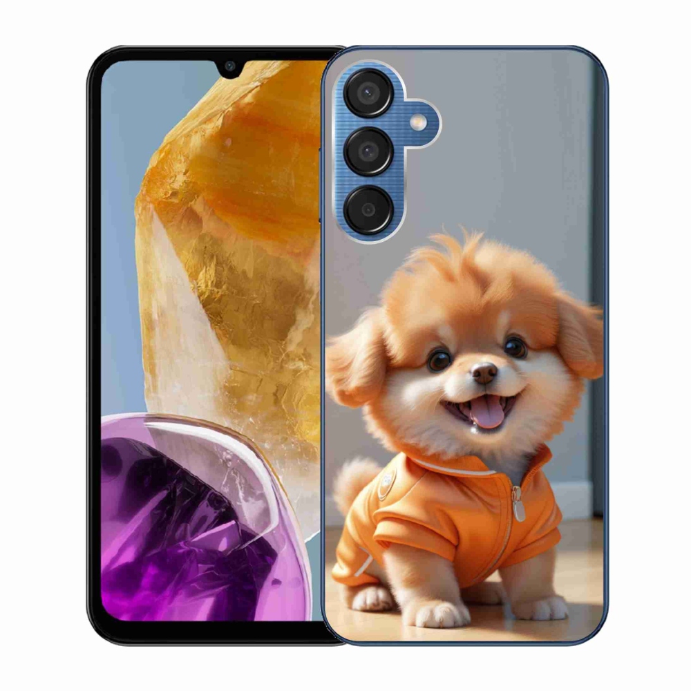 Gélový kryt mmCase na Samsung Galaxy M15 5G - roztomilý pomeranian v mikine