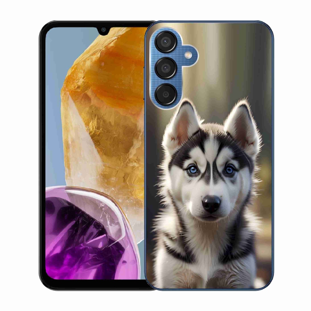 Gélový kryt mmCase na Samsung Galaxy M15 5G - roztomilý sibírsky husky